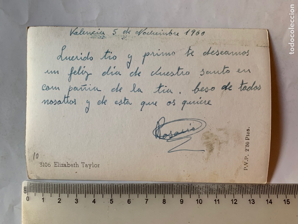 Postales: POSTAL. ELIZABETH TAYLOR. - Foto 2