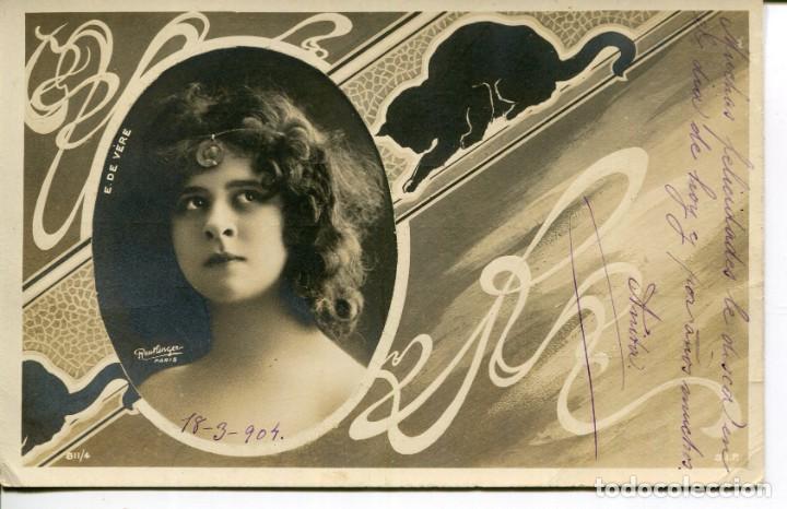 Cartoline: POSTAL MODERNISTA ARTISTA E.DE VERE -A&Ntilde;O 1904
