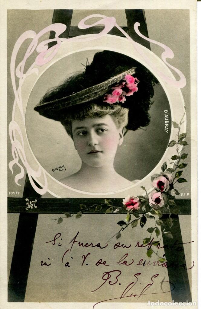 Cartoline: MUJER MODERNISTA-D'AUBRAY- A&Ntilde;O 1903