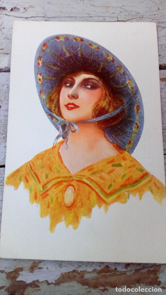 Postais: ANTIGUA POSTAL, MUJER CON SOMBRERO