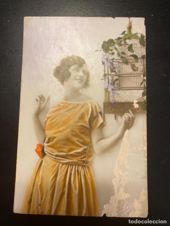 Postcards: 7 - Tarjeta postal a&ntilde;os 20 fotograf&iacute;a mujer Leo Paris