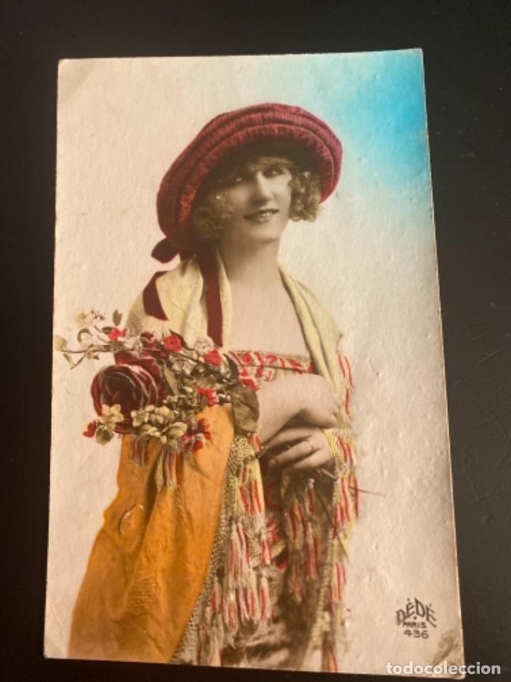 Cartes Postales: 7 - Tarjeta postal a&ntilde;os 20 fotograf&iacute;a mujer DEDE Paris 436