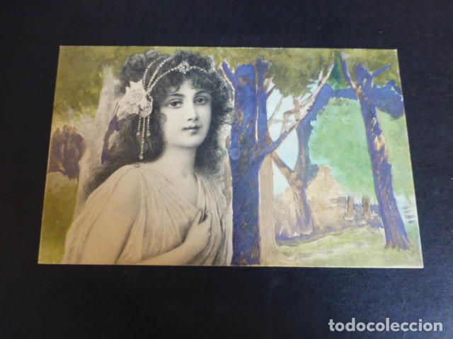 Cartoline: MUJER ELEGANTE MODERNISTA ART NOUVEAU POSTAL