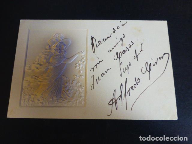 Cartoline: MUJER ELEGANTE EN RELIEVE MODERNISTA ART NOUVEAU POSTAL