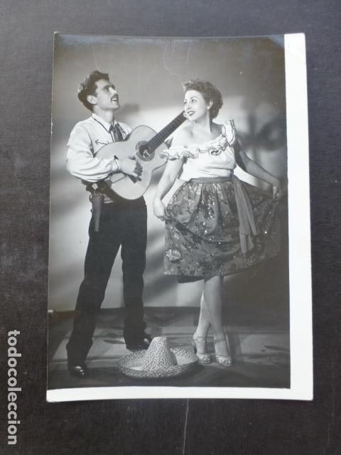 Cartoline: DUO GUITARRA IDENTIFICAR ARTISTA CANTANTE CUPLETISTA FOTOGRAFIA TAMA&Ntilde;O POSTAL