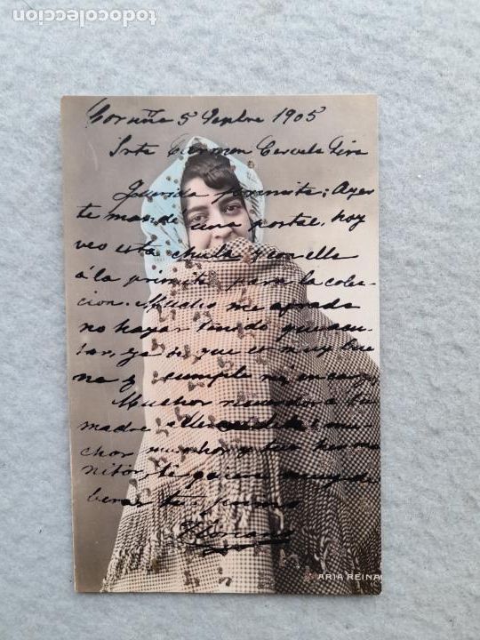 Postcards: Se&ntilde;orita Mar&iacute;a Reina. Franqueada el 4 de Septiembre de 1905.