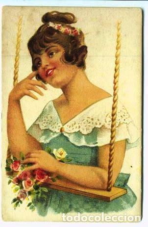 Cartoline: Se&ntilde;orita con flores