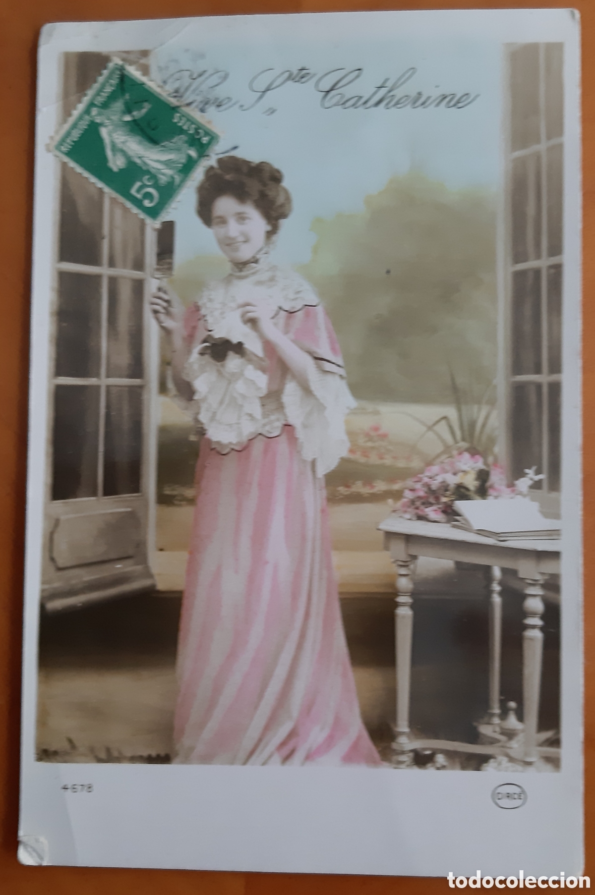 Postais: Postal antigua rom&aacute;ntica escrita y circulada. R1977