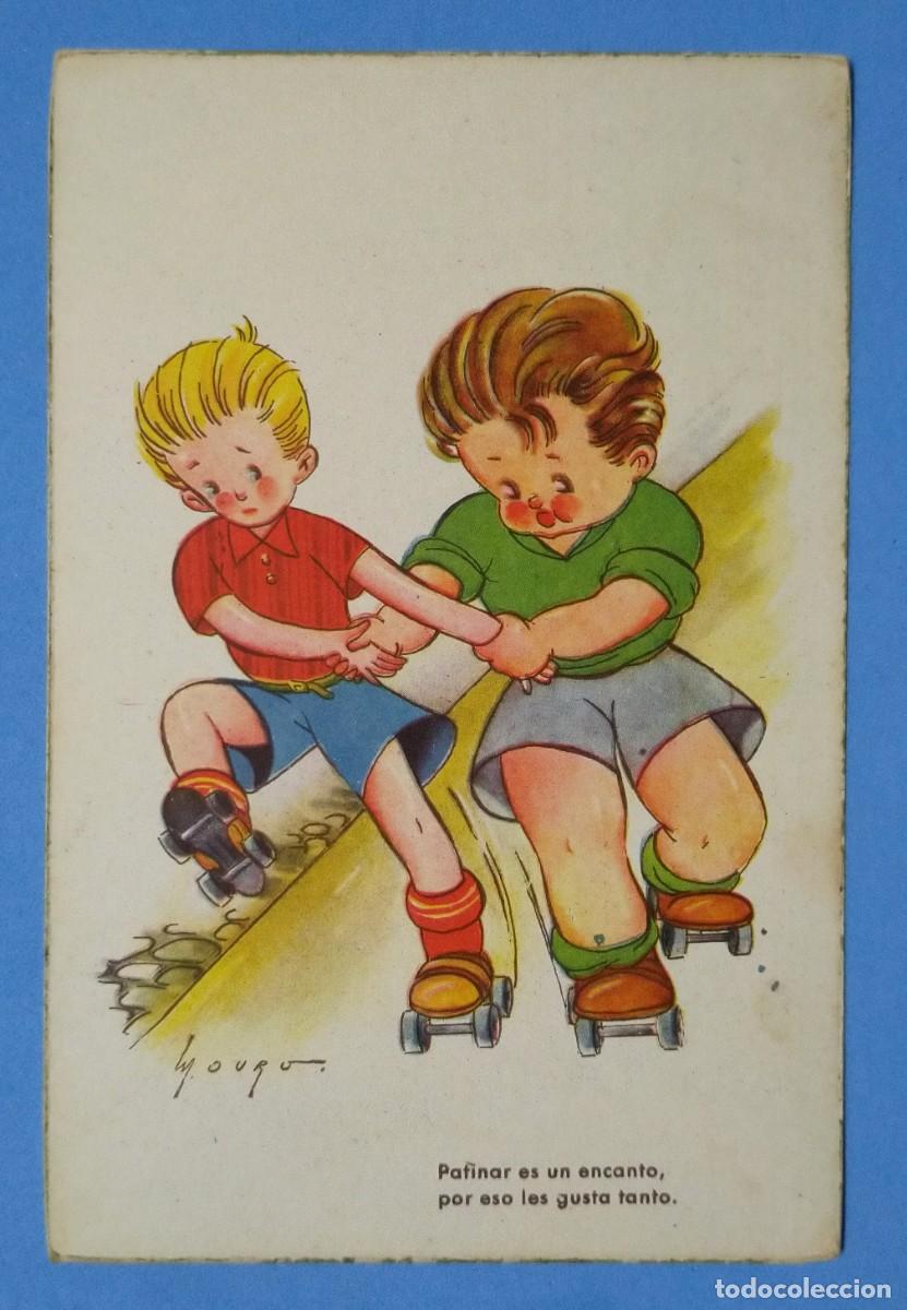 Postais: POSTAL PATINAR ES UN ENCANTO EDICIONES COLON POLITIPIA ART&Iacute;STICA, SERIE 124 - 4