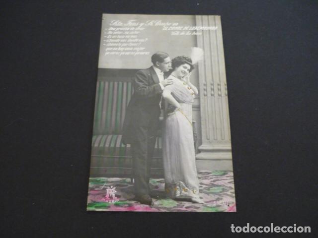 Cartoline: SE&Ntilde;ORITA FONS Y SE&Ntilde;OR CRESPO PAREJA ACTRIZ ARTISTA CUPLETISTA POSTAL