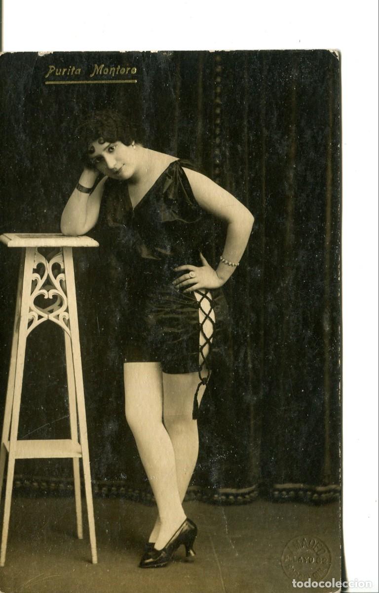 Postales: CUPLETISTA-PURITA MONTORO-LA REINA DEL PARALELO-BARCELONA- FOTOGR&Aacute;FICA-A&Ntilde;O 1909