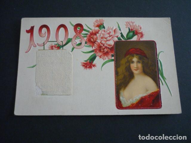 Postais: MUJER ELEGANTE 1908 POSTAL CROMOLITOGRAFICA