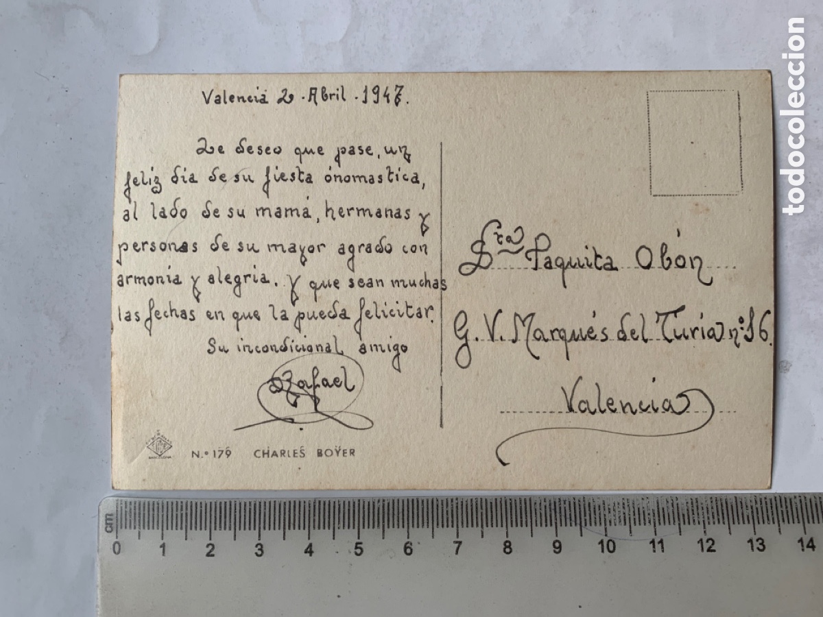 Postales: POSTAL. CHARLES BOYER. ACTOR. EDICIONES SOBE. - Foto 2