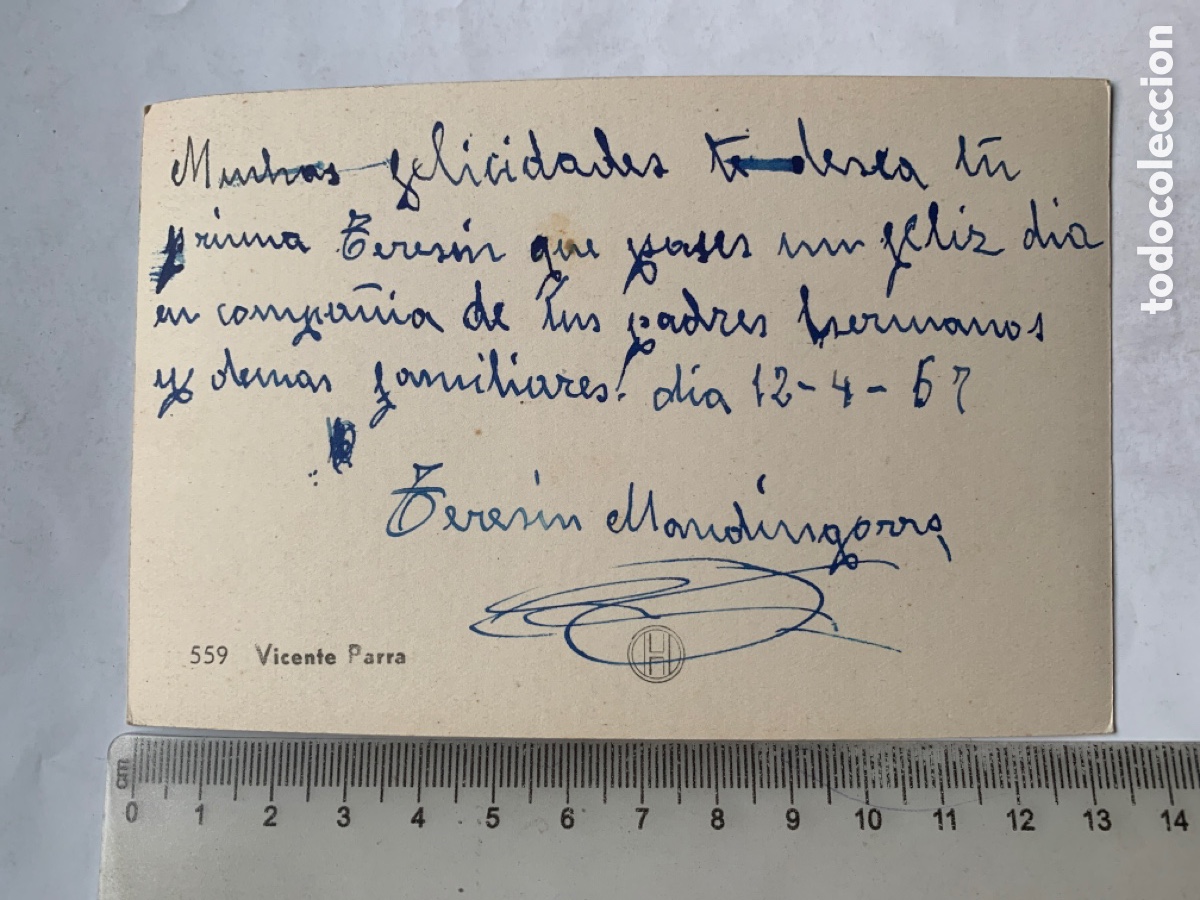 Postales: POSTAL. VICENTE PARRA. ACTOR. - Foto 2