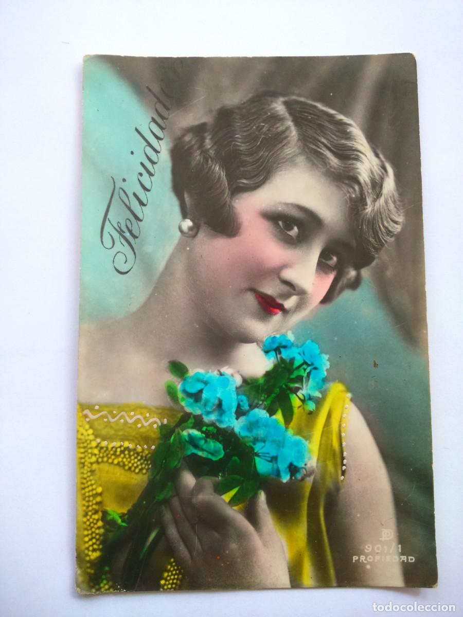 Postales: POSTAL -- FELICIDADES -- SERIE 901/1 -- COLOREADA -- ESCRITA --
