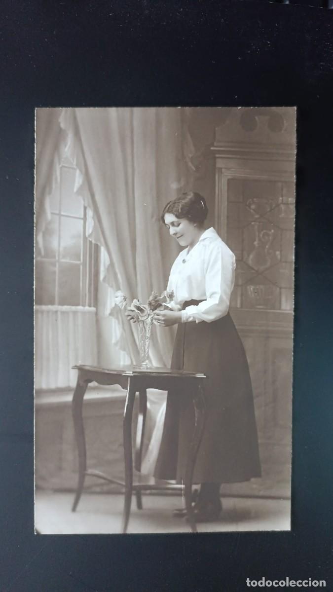Postkarten: Postal antigua de mujer
