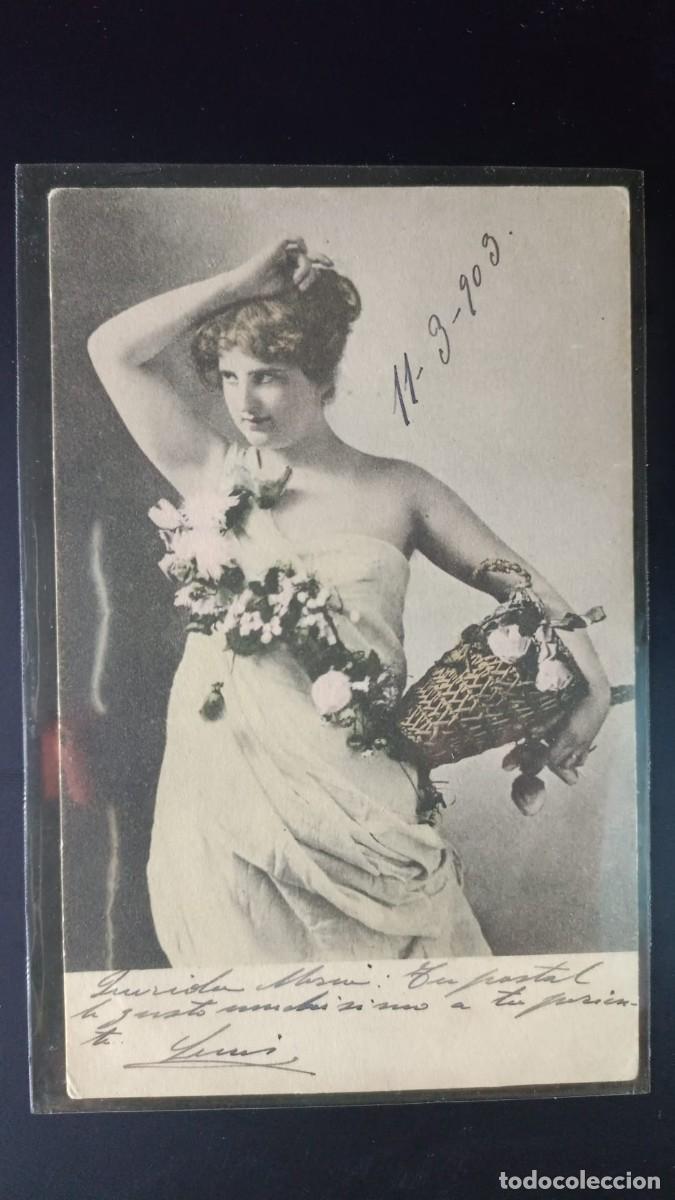 Postkarten: Postal antigua de mujer