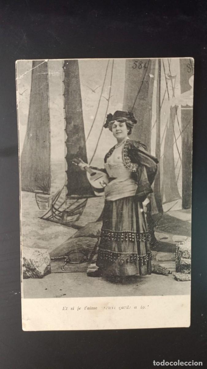 Postkarten: Postal antigua de mujer