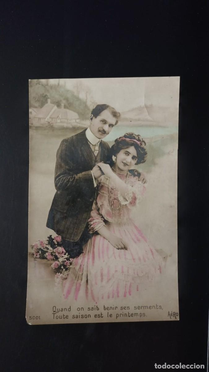 Postales: Postal antigua de una pareja - Foto 1
