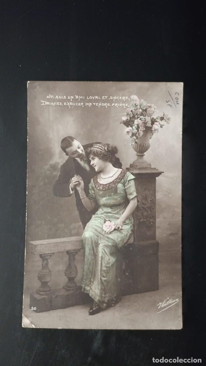 Postais: Postal antigua de una pareja