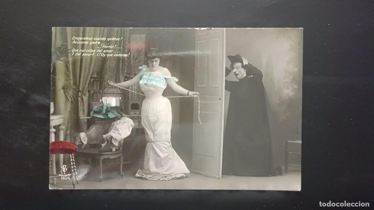 Cartoline: Postal antigua de una pareja