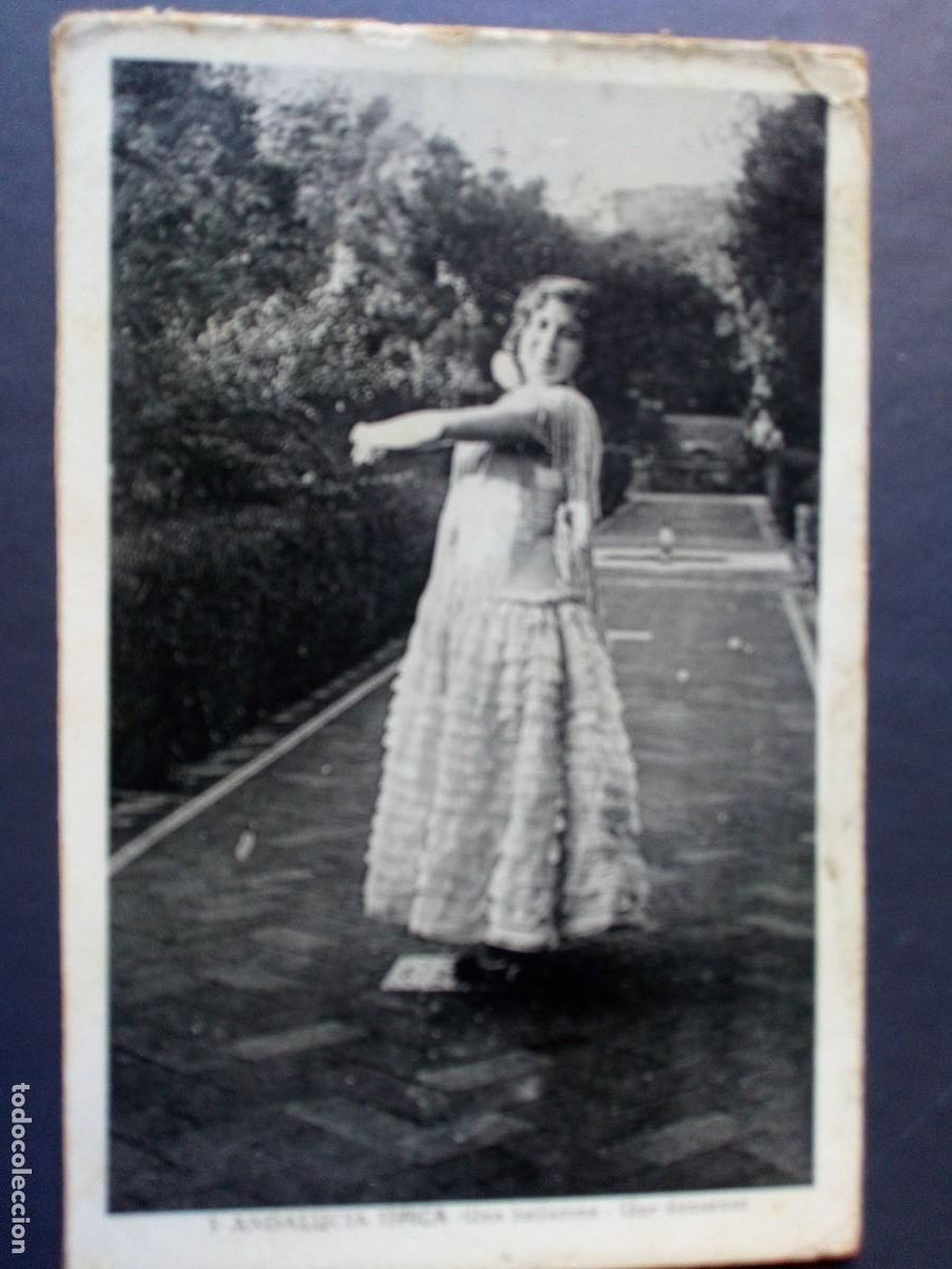 Postales: ANTIGUA POSTAL CON FOTO, BAILARINA FLAMENCA, CIRCULADA 1949