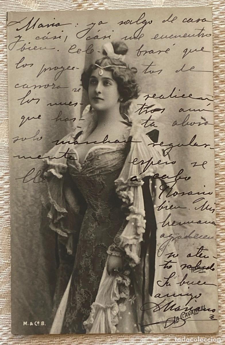 Postkarten: POSTAL DE MUJER, ARTISTA, CIRCULADA. REVERSO SIN DIVIDIR.