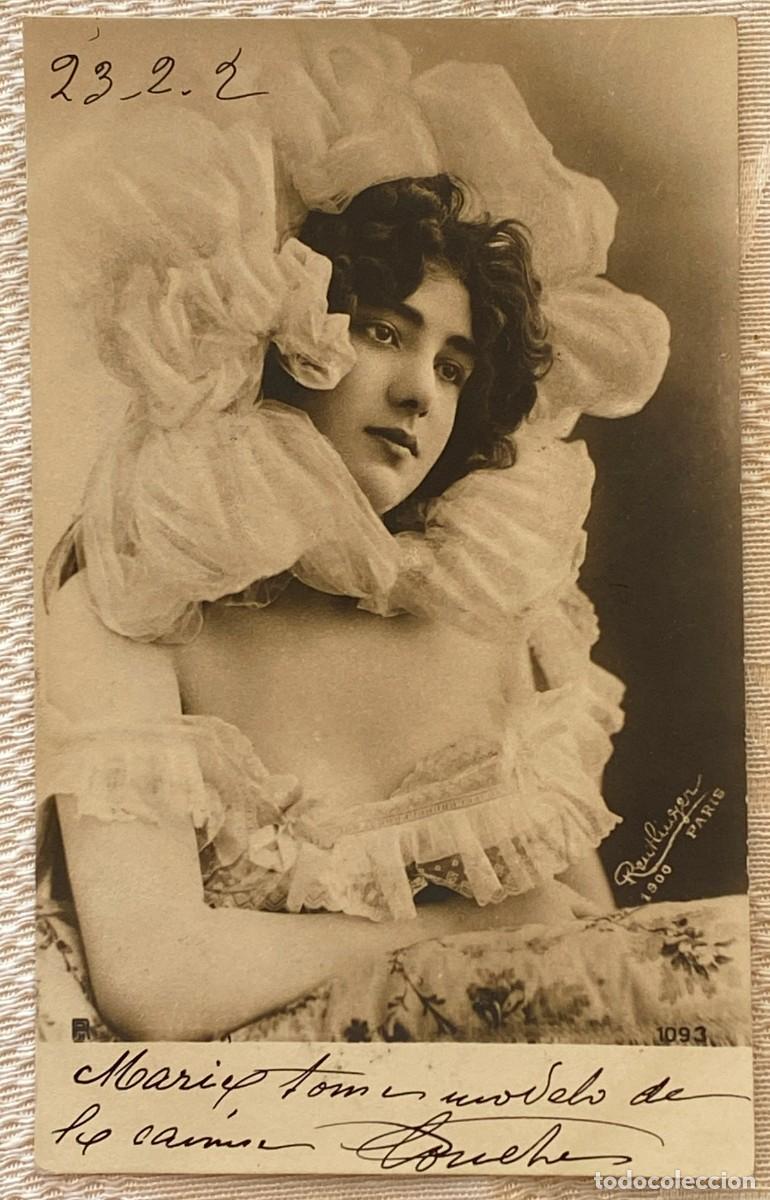 Postkarten: POSTAL DE MUJER, ARTISTA, CIRCULADA. REVERSO SIN DIVIDIR.
