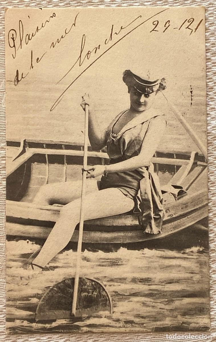 Postkarten: POSTAL DE MUJER, ARTISTA, CIRCULADA. REVERSO SIN DIVIDIR.