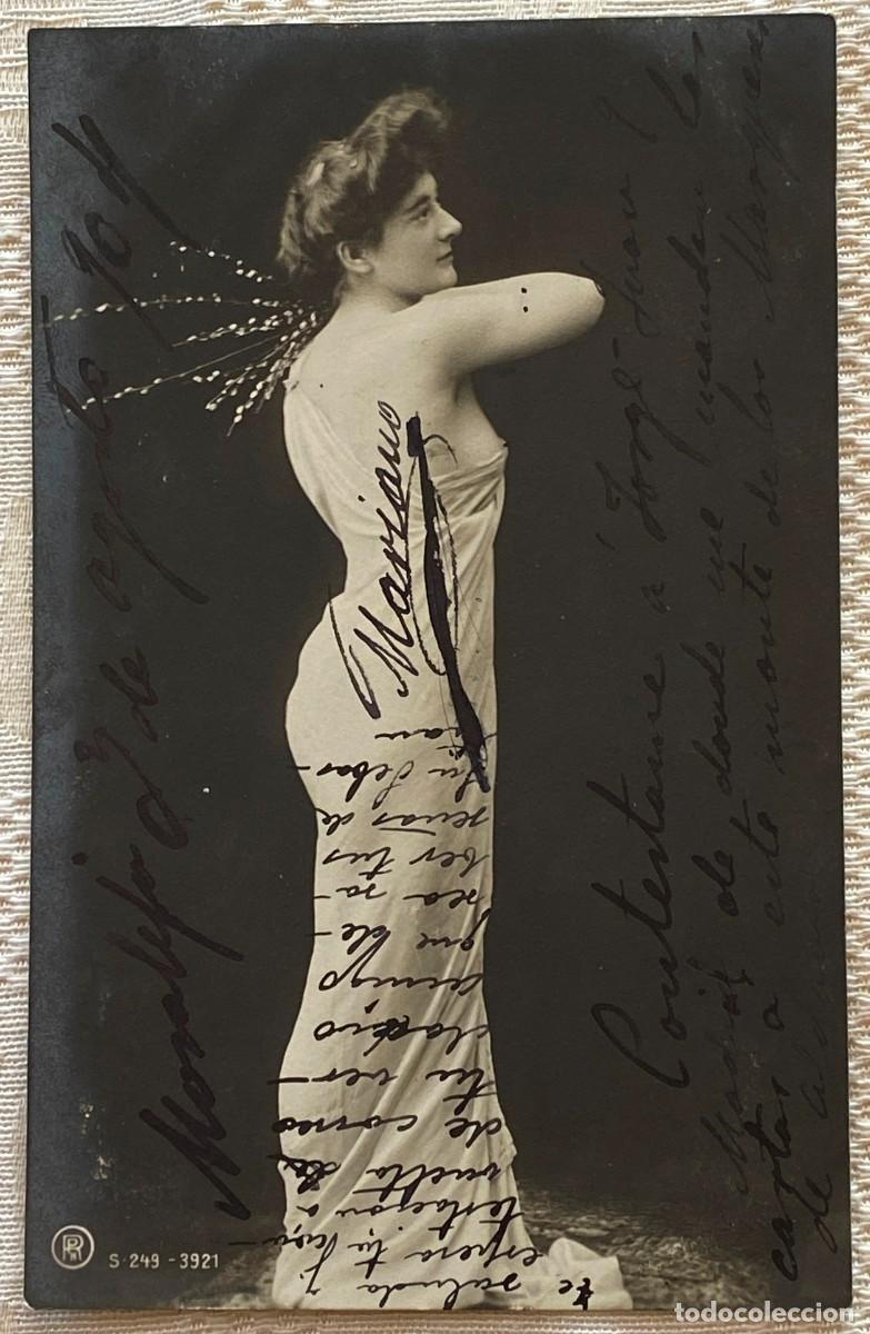 Postcards: POSTAL DE MUJER, ARTISTA, CIRCULADA. REVERSO SIN DIVIDIR.