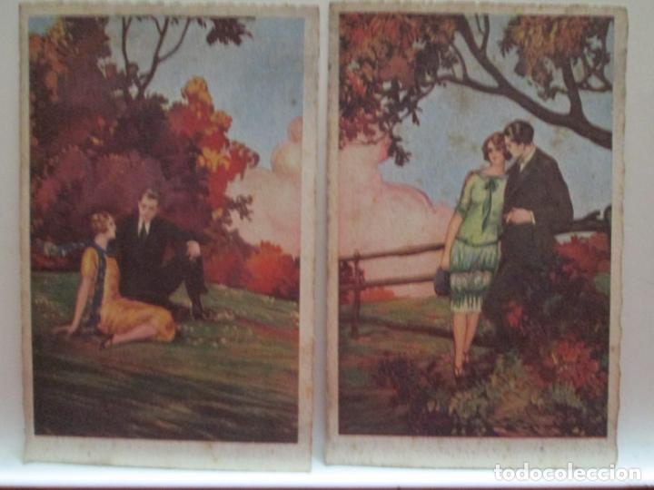 Postkarten: LOTE DE 13 POSTALES ROMANTICAS