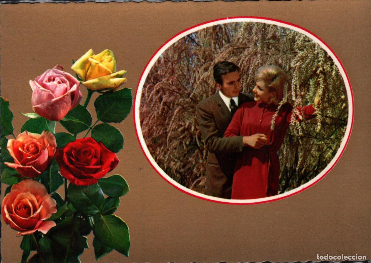 Postales: POSTAL CECAMI ROSAS CON PAREJA SIN CIRCULAR - Foto 1