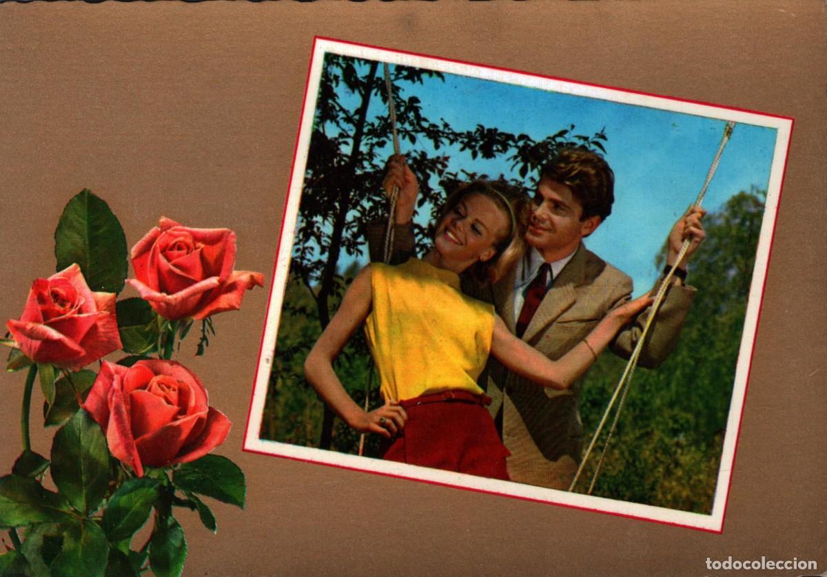 Postales: POSTAL CECAMI ROSAS CON PAREJA SIN CIRCULAR - Foto 1