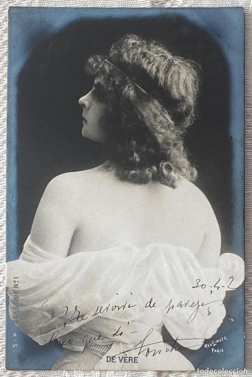 Postais: FOTO POSTAL DE MUJER, ARTISTA DE VERE, CIRCULADA. REVERSO SIN DIVIDIR.