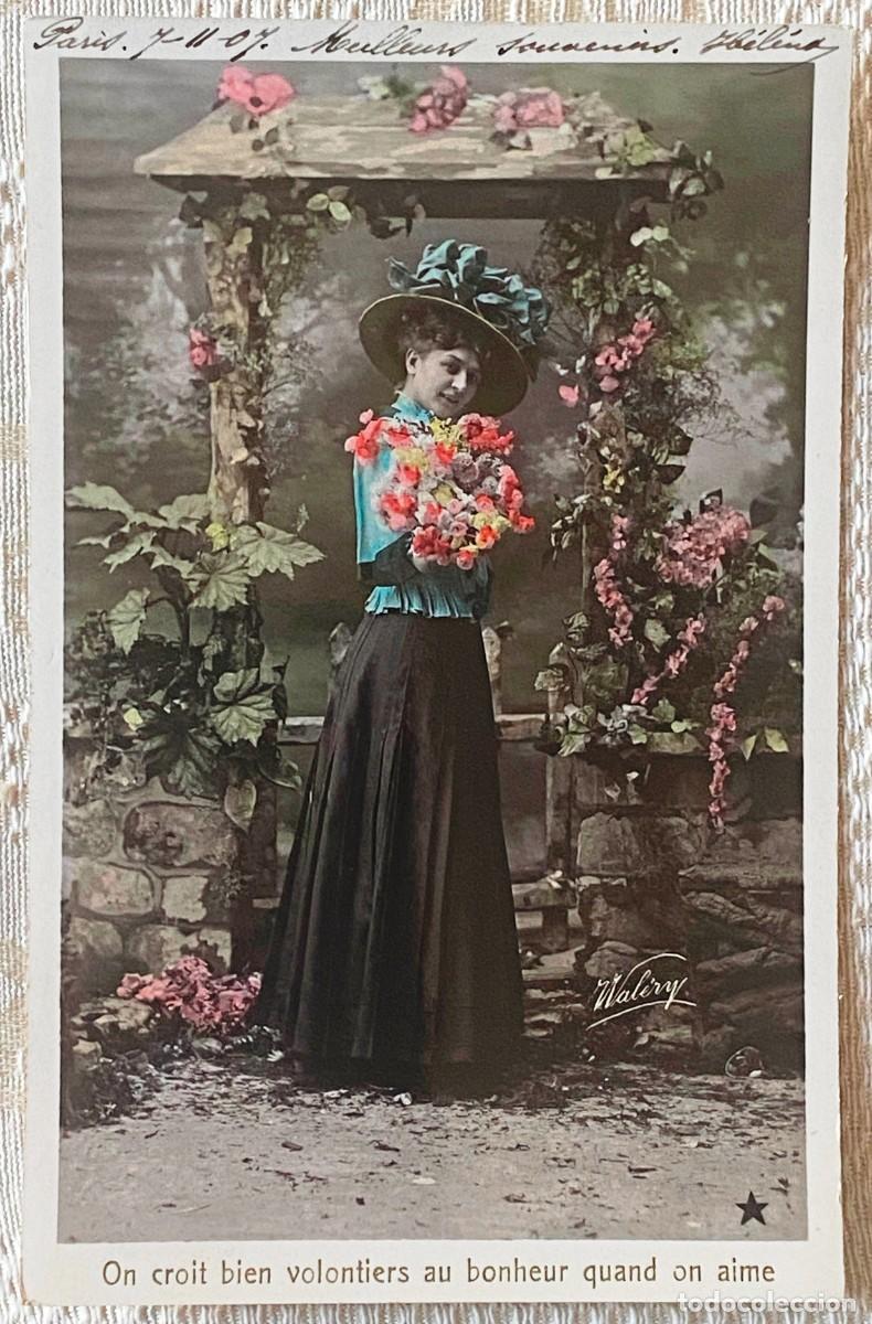 Postais: FOTO POSTAL DE MUJER, WALERY , NO CIRCULADA. ESCRITA ALREDEDOR DE 1910