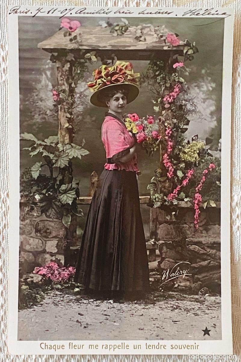 Postais: FOTO POSTAL DE MUJER, WALERY , NO CIRCULADA. ESCRITA ALREDEDOR DE 1910