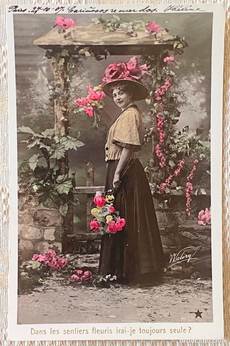 Postkarten: FOTO POSTAL DE MUJER, WALERY , NO CIRCULADA. ESCRITA ALREDEDOR DE 1910