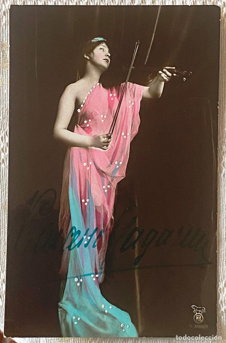 Postales: FOTO POSTAL DE ARTISTA TOCANDO EL VIOLIN, NO CIRCULADA, ESCRITA.