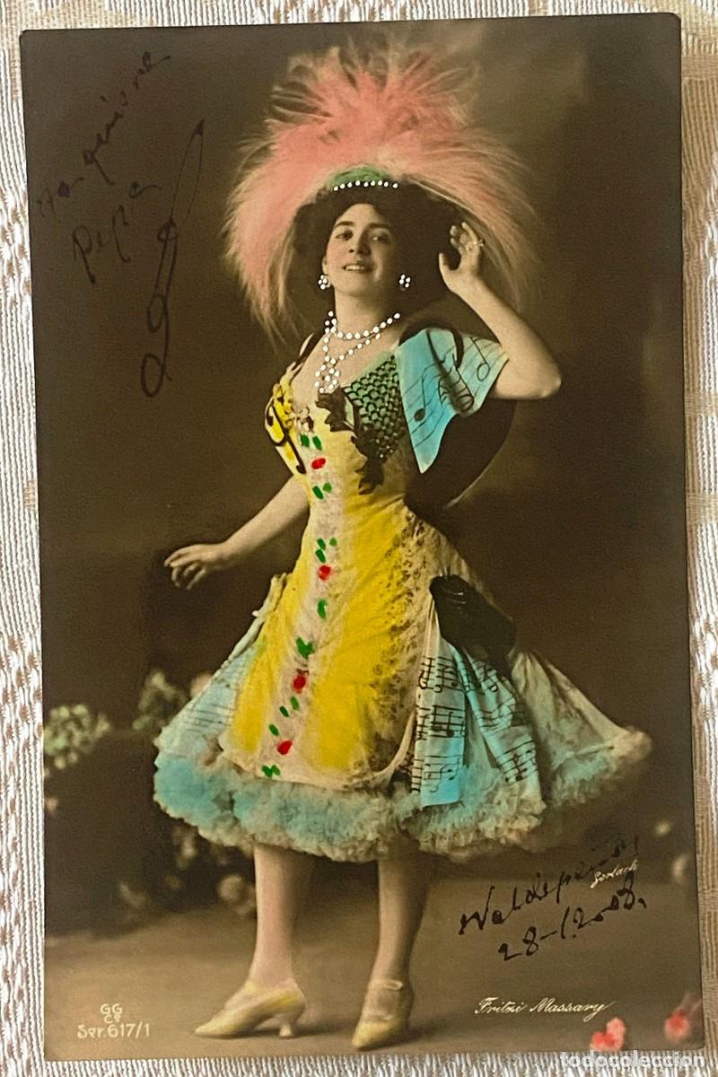 Postkarten: FOTO POSTAL DE LA ARTISTA FRITXI MASSARY, NO CIRCULADA, ESCRITA.