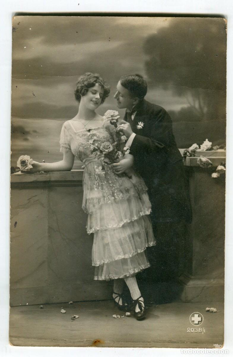 Postais: POSTAL ANTIGUA DE PAREJA FRANCIA N 2038/1 ESCRITA A&Ntilde;OS 20 / 30