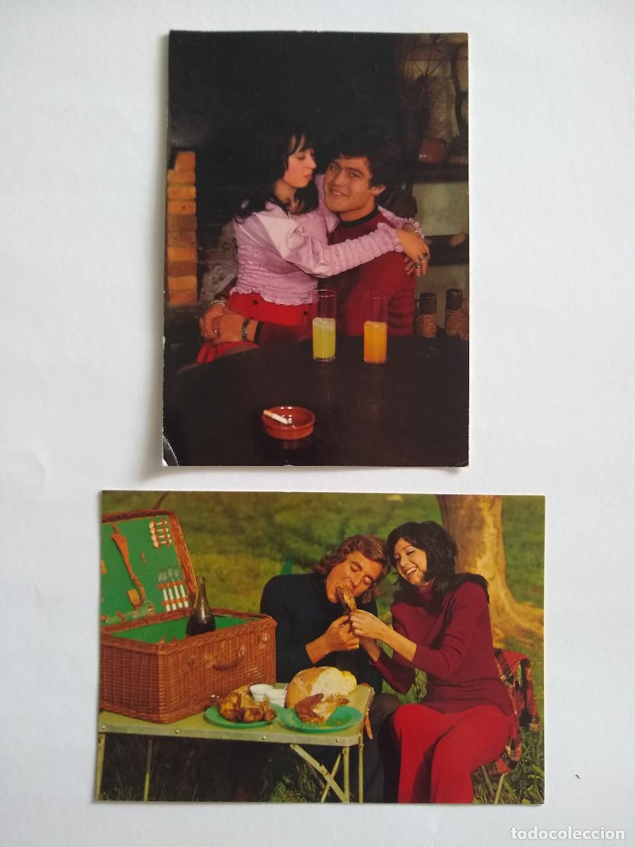 Postais: Dos postales pareja de enamorados CyZ a&ntilde;os 60 - 70 sin uso