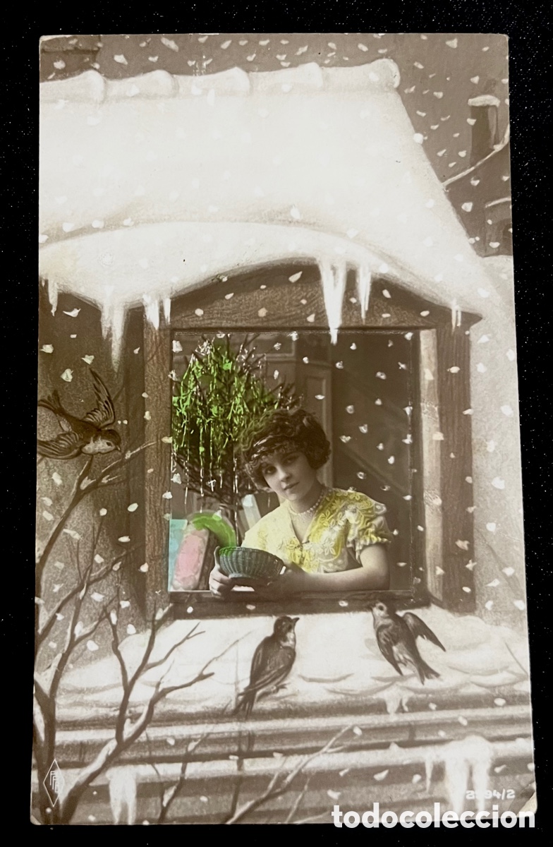Postais: POSTAL: DIA DE NIEVE - CIRCULADA EN EL 1916