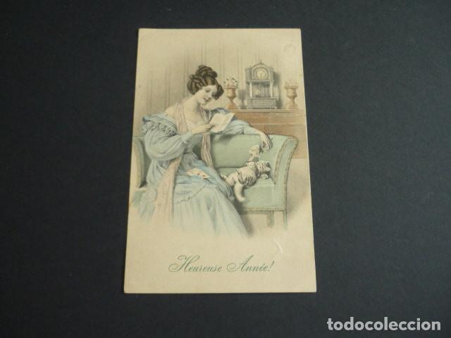 Postales: MUJER LEYENDO CARTA POSTAL - Foto 1