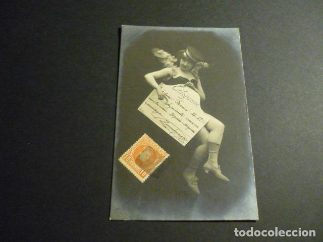 Postais: MUJER CARTERA CON TELEGRAMA POSTAL