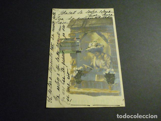 Cartoline: MUJER EN VENTANA POSTAL