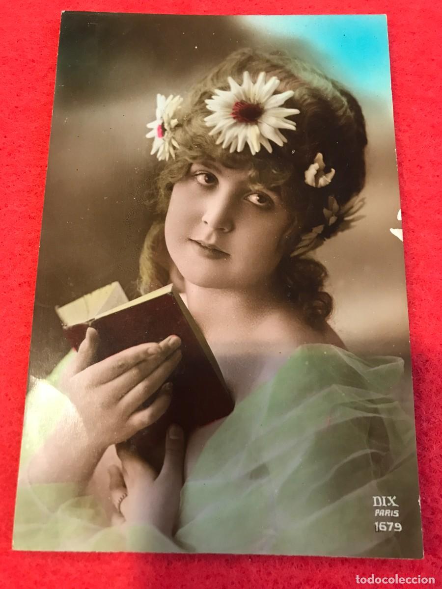 Cartes Postales: POSTAL. MUJER LEYENDO UN LIBRO. NO ESCRITA