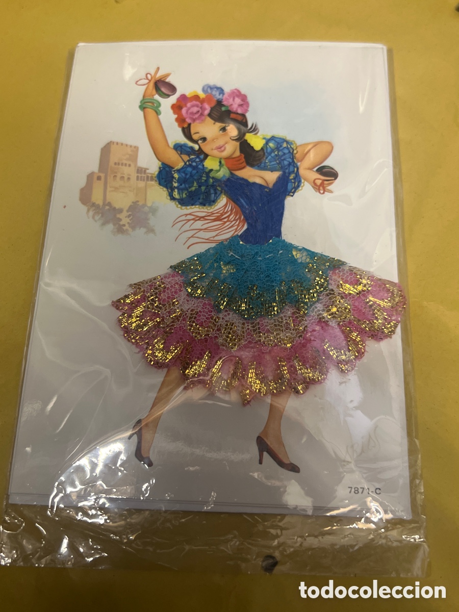Cartoline: T1/F2/229. TARJETA POSTAL- FLAMENCA CON VESTIDO DE TELA