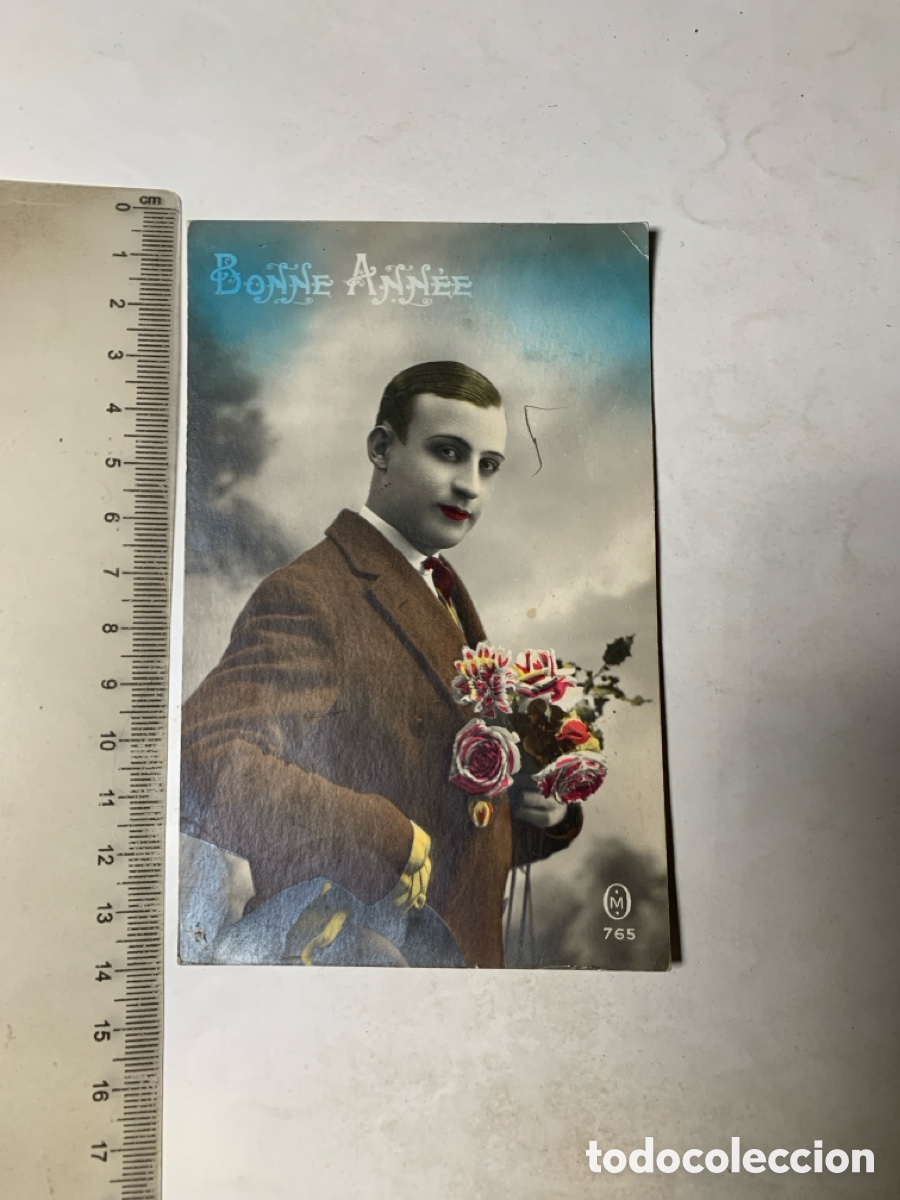 Postcards: POSTAL ROM&Aacute;NTICA. JOVEN ENAMORADO. M. MADE IN FRANCE.