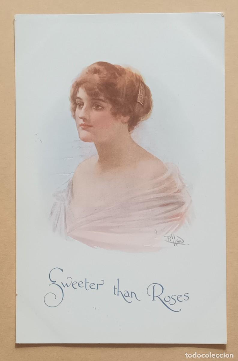 Postales: POSTAL - A&Ntilde;O 1919 - SWEETER THAN ROSES - Foto 1