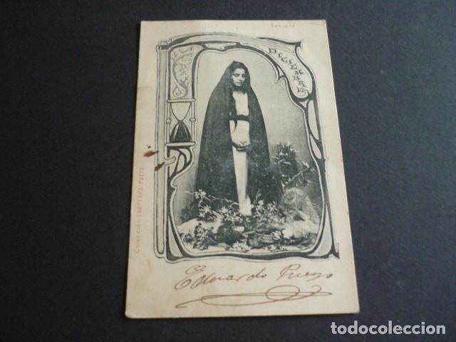 Postais: COLECCION SAMPEDRO PUEYO MUJER CARACTERIZADA DE VIRGEN POSTAL HAUSER Y MENET FIRMADA POR PUEYO